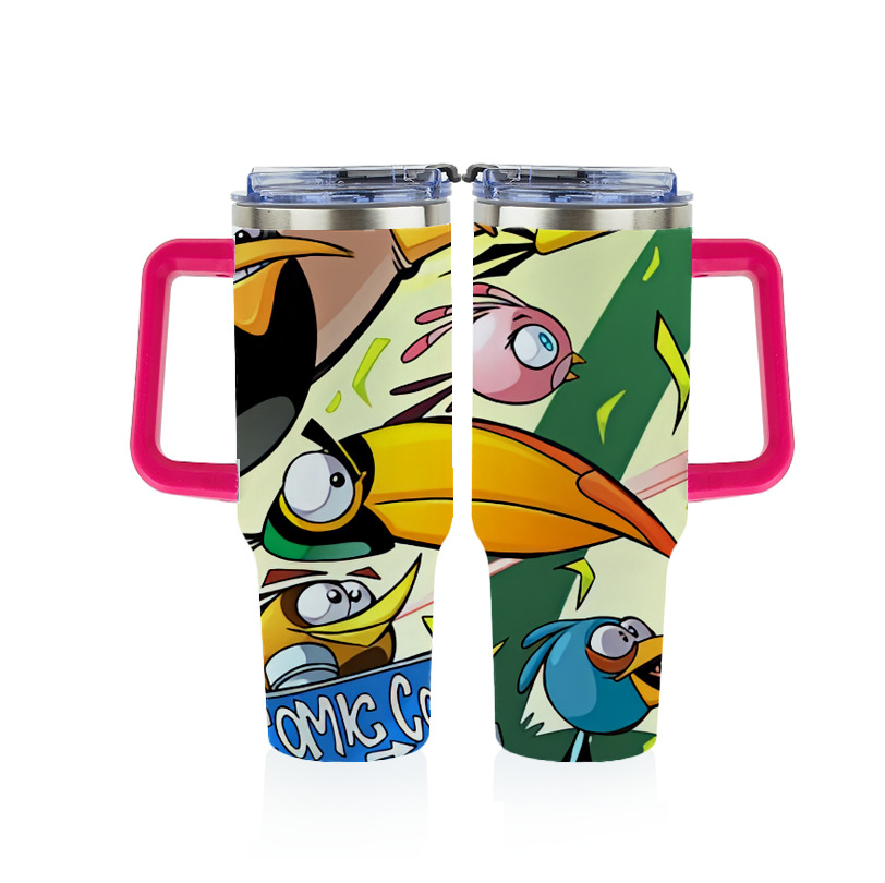 （画像用） Angry Birds アングリーバード 1200ｍLフルプリント車用タンブラー